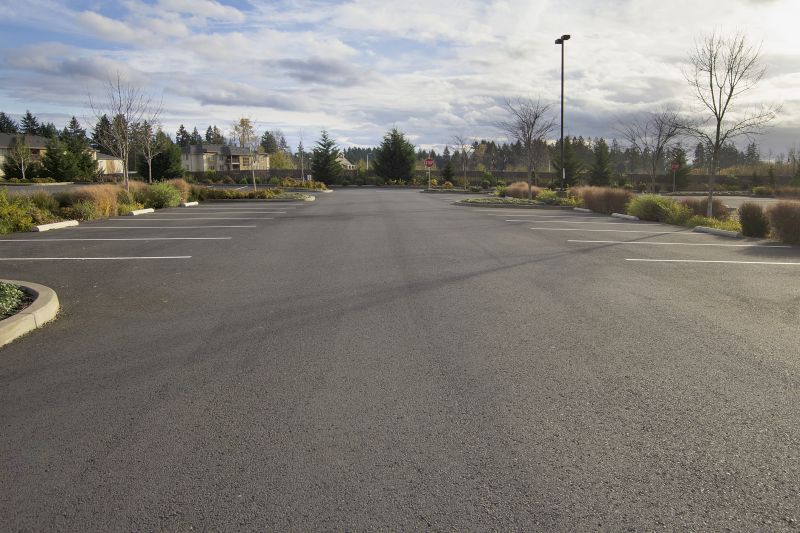 Repaired Asphalt Parking Lot